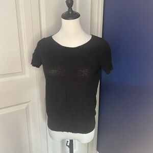 LOFT short sleeved knit top - Black